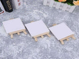 Stable Wooden Easel Set with Multi-Color Canvas for DIY, Triangle Stand, 18Sets V1192-AZ-W-32379