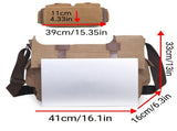 Black Men'S Canvas Messenger Bag Durable Work Bag Laptop Shoulder Bag Australian V1347-127-71481
