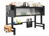 Over The Sink Dish Drying Rack Carbon Steel Dish Drainer Drying Rack 85cm Long Sink Caddy with Door V985-DISHDRYINGRACK