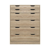 Artiss 6 Chest of Drawers - MYLA Oak FURNI-G-DT-4D2-OAK-AB