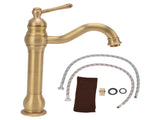 Basin Faucet Retro European Style Brass Gourd Design with Hose and Gasket Bathroom Sink Faucet for V1294-YM0626-3112220095611