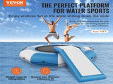 Inflatable Water Bouncer, 10ft Recreational Water Trampoline, Portable Bounce Swim Platform with V952-TZKSSBCTZK10RJUKJV3