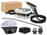 White and Black 1500W High Pressure Steam Cleaner with Digital Display - 1.2L Heavy Duty V888-ELOSUNG44362