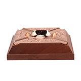 Engraved Print Cigar Ashtray Plated Vintage Practical Household Cigarette Ashtray for Home Copper V1294-YM0521-3117230006111