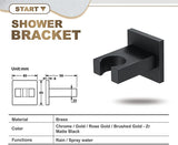 Wall Mounted Bracket for Handheld Shower Head Multicolor Adjustable Holder Design To Meet Any Space V1188-ZC-LHJ-366