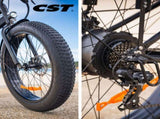 VALK Electric Fat Tyre Cruiser Bike, Step-Through eBike with Throttle, Tektro Hydraulic Brakes, V219-BIKFATVAF5KA