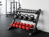Everfit Dumbbell Rack 3-Tier Heavy Duty Weight Storage for Home Gym 300kg Capacity Black FIT-I-RACK-3L