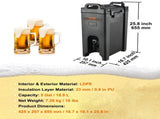 Insulated Beverage, 18.9 L, Food-grade LDPE Hot and Cold Beverage Server, Thermal Drink V952-YLHLQQFX5JL08WNJSV0