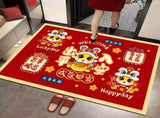 Doormat Red Home New Year Carpet Good Luck Great Implied Meaning for Housewarming Celebration Party V1294-YM0901-240908HL19-27
