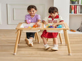 Kids Sensory Table & Chair Set Sand Water Play Table with 2 Storage Bins V952-GGZZDZHK2129ZA1KCV0
