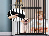 Alston Extra Tall 150cm Baby Pet Security Gate Balck Safety Gate Easy Fit Fence Two Way Opening No V985-CATPROOFDOOR
