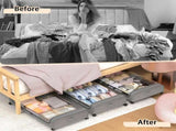 CARLA HOME Set 2 Pcs XXL Under Bed Rolling Storage Containers with 50L Large Capacity and Wheels LSB-36130