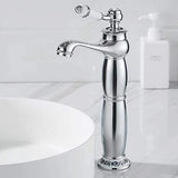 Copper Faucet for Bathroom Sink Hot & Cold Water Mixer, Vintage Retro Style, Deck-Mounted Basin V1107-113-87537-GLD-305MM