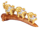 Elephant Statue Sculpture Innovative Synthetic Resin Ornaments Desktop Furnishing Gold V1294-YM0721-3115210015211
