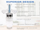 Vegetable Chopper, Food Chopper Manual Hand, Onion, Salad, Garlic, Nut & Veggie Cutter, Dishwasher V1258-DP02-WO-96