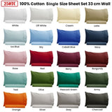 Artex 250TC 100% Cotton Sheet Set Single Sky V442-ATX-SHEETS-COTTON250TC-SKY-SB