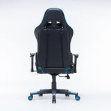 Gaming Chair Ergonomic Racing chair 165&deg; Reclining Gaming Seat 3D Armrest Footrest Blue Black V255-GCHAIRBLUE-32