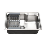 Cefito Kitchen Sink 61X43CM Stainless Steel Basin Single Bowl Silver Drain Basket SINK-R10-6143T-SI