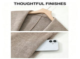 Women Oversized Lapel WoolBlend Coat, Nut Brown, Size S, Transitional EarlySpring Outwear, Relaxed V1221-XM-LB5085-ZS151