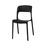 Gardeon 4PC Outdoor Dining Chairs Stackable PP Patio Chair Garden Furniture Black ODF-CHAIR-PPTX14-BK-4X