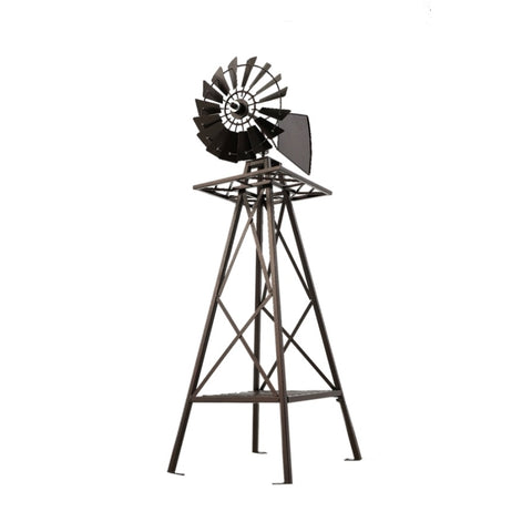 Garden Windmill 160cm Metal Ornaments Outdoor Decor Ornamental Wind Mill GWM-160CM-BR