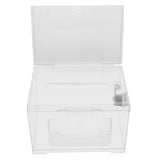 Transparent Acrylic Suggestion Box with Slot and Lock for Meetings and Fundraising V1369-AZ3-W-22648