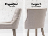 Artiss Dining Chairs Set of 4 Linen French Provincial Beige FA-CHAIR-DIN470S-BGX4