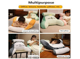 Reading Pillow for Kid Or Adult Large Back Pillow for Sitting Up in Bed Detachable Neck Roll with V1107-115-96620-PNK2