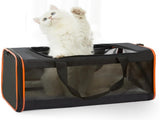 Cat Carriers for Large Cats 20 lbs Soft Pet Carrier for Small Dog/Durable 2 Kitty Travel Bag/Medium V1192-AZ-W-3380