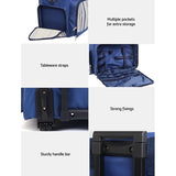 Alfresco 6 Person Picnic Basket Set Bag Wheels Insulated Trolley PICNIC-6PPL-COOLER-TRO