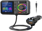 Bluetooth adapter for car use with FM transmitter, Bluetooth V5.0, large screen, supports hands-free V1189-LC-QP-00697