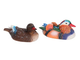 2PCS Floating Mandarin Duck Statue Resin Cute Animal Decor Sculpture Ornament for Outdoor Garden V1294-YM0521-3111230091212