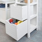 Freestanding Tall Cabinet with Standing Shelves and Drawers V178-84850