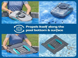 Bestway Robotic Pool Cleaner Automatic Vacuum Surface Skimmer Above Ground 2-in-1 BW-CLEANER-RO-58942