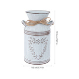 Rustic Galvanized Metal Flower Vase Bucket Planter Pot Tin Container for Garden and Country Style V1369-AZ3-W-18728