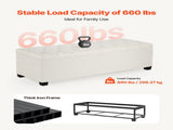 Storage Ottoman Bench, Button-Tufted End of Bed Bench with Side Bags, Flip-up Upholstered Storage V952-BYWSZYXTK404XZWNY001V0