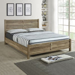 Queen Size Bed Frame Natural Wood like MDF in Oak Colour V43-BED-CELQOK