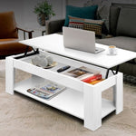 Artiss Coffee Table Lift-top Coffee Table White FURNI-G-COF-LIFT-WH