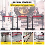 Crowd Control Stanchion, Set of 6 Pieces Stanchion Set, Stanchion Set with 6.6 ft/2 m Red V952-GLZHSHDJTZGX6TVTYV0