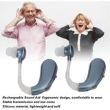 1 Pair Rechargeable Sound Aid Headphones Low Noise Hearing Aid Built-in Battery 450-3400HZ Blue V1237-ZY-715-341
