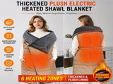 Dark Blue Wearable Heated Blanket Shawl for Women - USB Powered Electric Heating Wrap with 6 Carbon V888-ELOSUNG52210