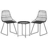 Gardeon 3PC Outdoor Bistro Set Patio Furniture Lounge Chairs Table Garden ODF-CHAIR-ST8001-3PC