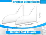 2 Pcs Shower Splash Guard, Self Adhesive Acrylic Bathtub Corner Water Guard for Preventing Water V1237-ZY00B0CH2XYL3X