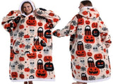 Christmas Plaid Style Oversized Hooded Blanket for Adults - Ultra Soft & Warm Wearable Fleece Throw V888-ELOSUNG50120