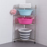 Stainless Steel Bathroom Storage Shelf,Four-Layer Storage Rack, Bathroom Triangular Rack, Washbasin V1161-107890