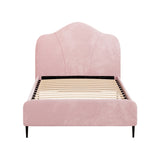 Artiss Bed Frame King Single Size Velvet Pink OLAN BFRAME-G-OLAN-KS-PK-ABC