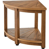 Corner Shower Bench, 18.5" Height 17.75" Radius, Faux Wood Grain Polystyrene,159KGS with Storage V952-CWDSL1775INCVD6RIV0