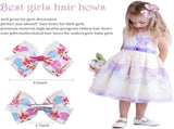 24PCS 11.43cm for Girls Boutique Grosgrain Ribbon Rainbow Hair Bow Alligator Hair Clips Pigtail V1370-AZ4-15072