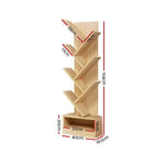 Artiss Tree Bookshelf 7 Tiers - ECHO Oak FURNI-E-SHELF-7T-NT