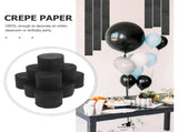 10pcs Crepe Paper Streamers Black for Birthday Party and Events Boho Decorative Texture Paper Build V1366-AZ2-W-15413